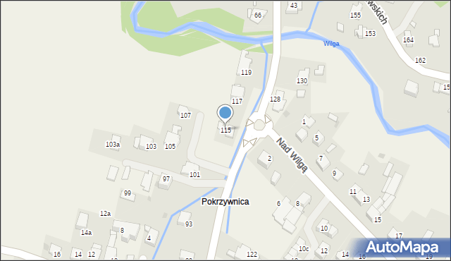 Wrząsowice, Wrzosowa, 115, mapa Wrząsowice