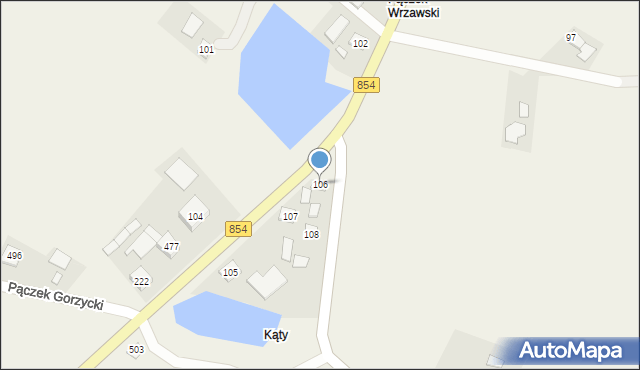 Wrzawy, Wrzawy, 106, mapa Wrzawy