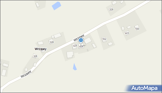 Wrzawy, Wrzawy, 424, mapa Wrzawy