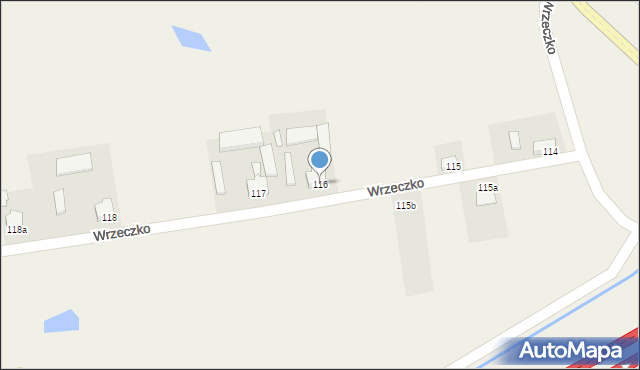 Wrzeczko, Wrzeczko, 116, mapa Wrzeczko