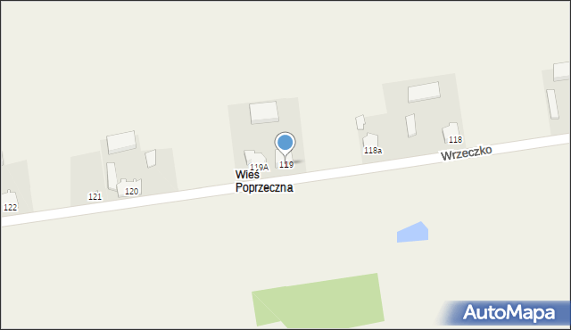 Wrzeczko, Wrzeczko, 119, mapa Wrzeczko