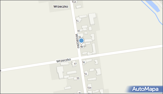 Wrzeczko, Wrzeczko, 58, mapa Wrzeczko