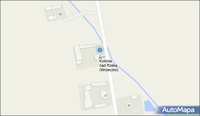 Wrzeczko, Wrzeczko, 68, mapa Wrzeczko