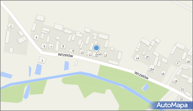 Wrzelów, Wrzelów, 12, mapa Wrzelów