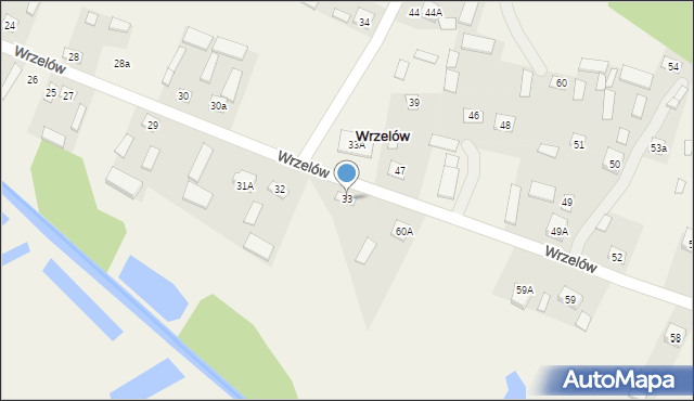 Wrzelów, Wrzelów, 33, mapa Wrzelów