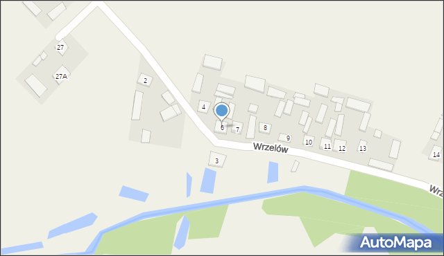 Wrzelów, Wrzelów, 6, mapa Wrzelów