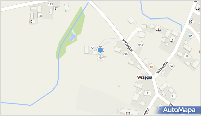 Wrzępia, Wrzępia, 72A, mapa Wrzępia