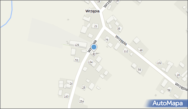 Wrzępia, Wrzępia, 81, mapa Wrzępia