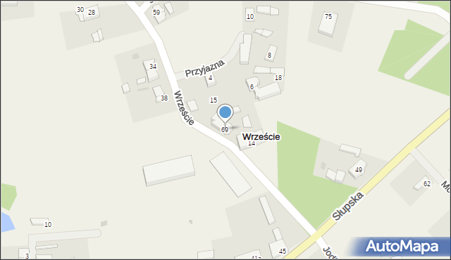 Wrzeście, Wrzeście, 16, mapa Wrzeście