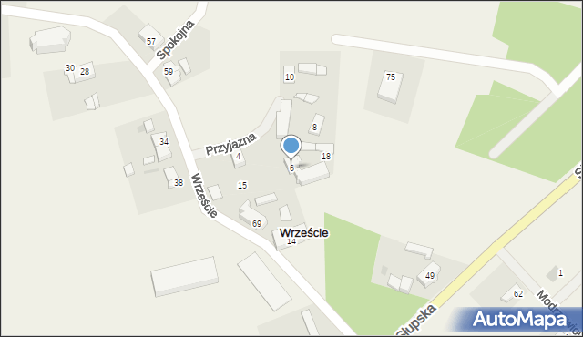 Wrzeście, Wrzeście, 17, mapa Wrzeście