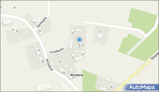 Wrzeście, Wrzeście, 19, mapa Wrzeście