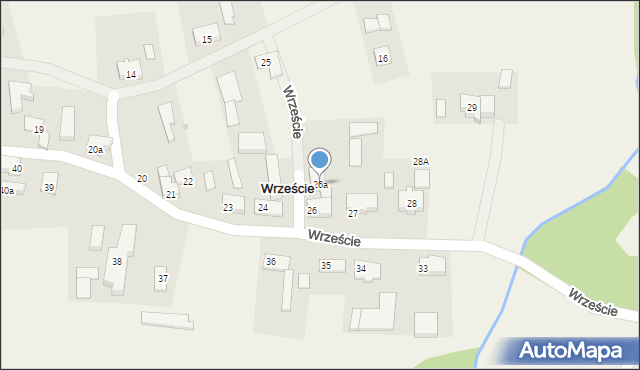 Wrzeście, Wrzeście, 26a, mapa Wrzeście