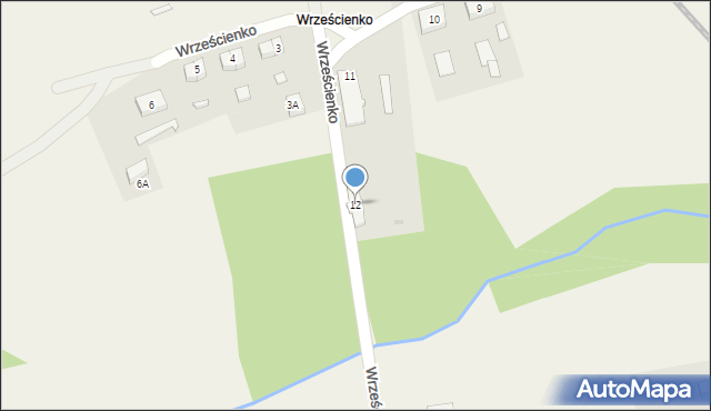 Wrześcienko, Wrześcienko, 12, mapa Wrześcienko