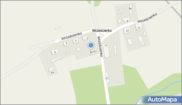 Wrześcienko, Wrześcienko, 3A, mapa Wrześcienko