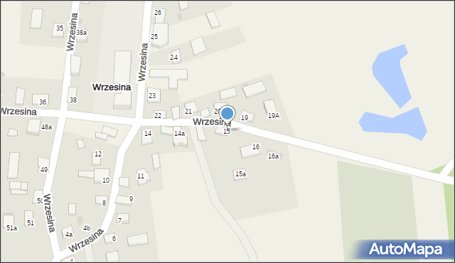 Wrzesina, Wrzesina, 15, mapa Wrzesina