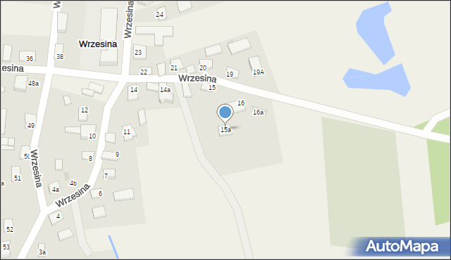Wrzesina, Wrzesina, 15a, mapa Wrzesina