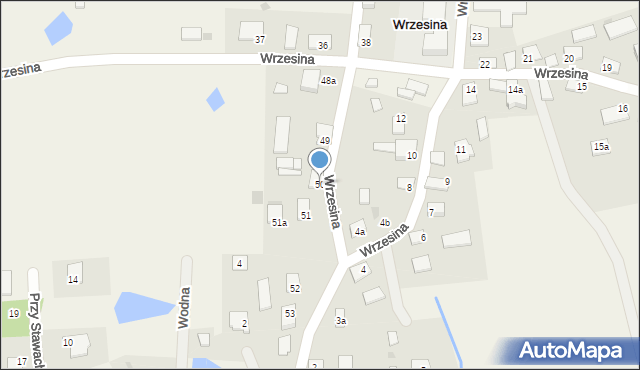 Wrzesina, Wrzesina, 50, mapa Wrzesina