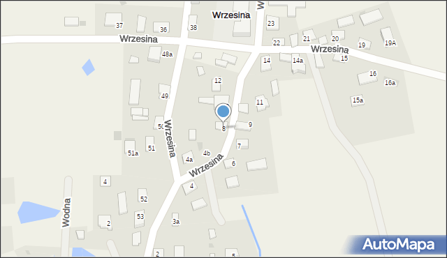 Wrzesina, Wrzesina, 8, mapa Wrzesina