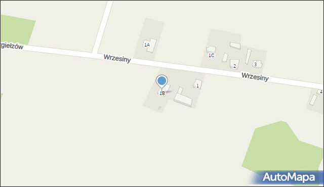 Wrzesiny, Wrzesiny, 1B, mapa Wrzesiny