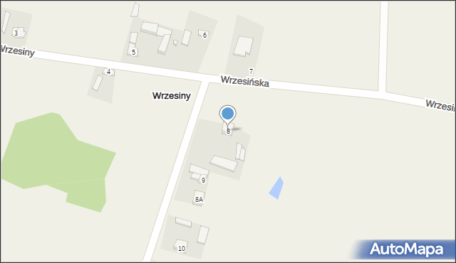 Wrzesiny, Wrzesiny, 8, mapa Wrzesiny