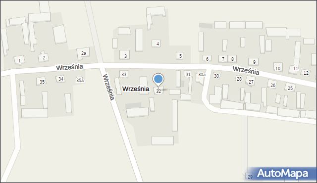 Września, Września, 32, mapa Wrześni