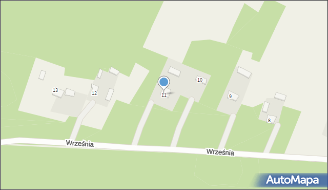 Września, Września, 11, mapa Wrześni