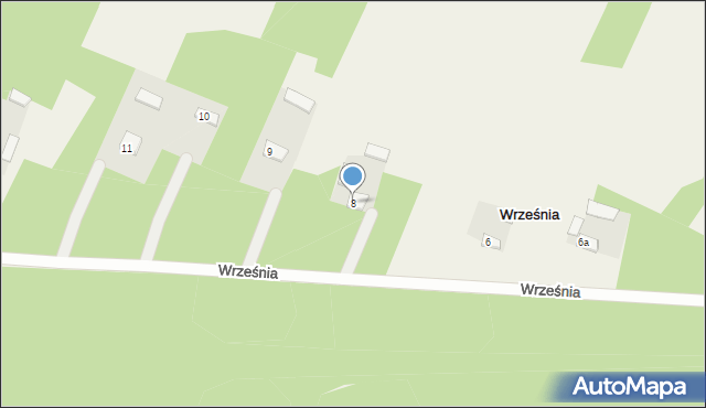 Września, Września, 8, mapa Wrześni