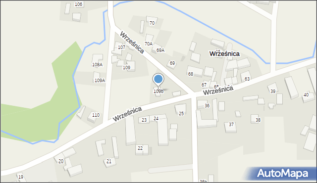 Wrześnica, Wrześnica, 109b, mapa Wrześnica