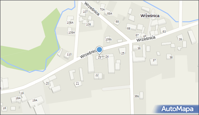 Wrześnica, Wrześnica, 23, mapa Wrześnica