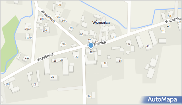 Wrześnica, Wrześnica, 36, mapa Wrześnica