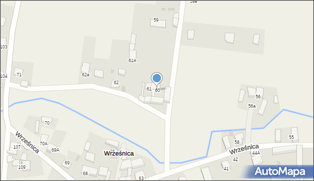 Wrześnica, Wrześnica, 60, mapa Wrześnica