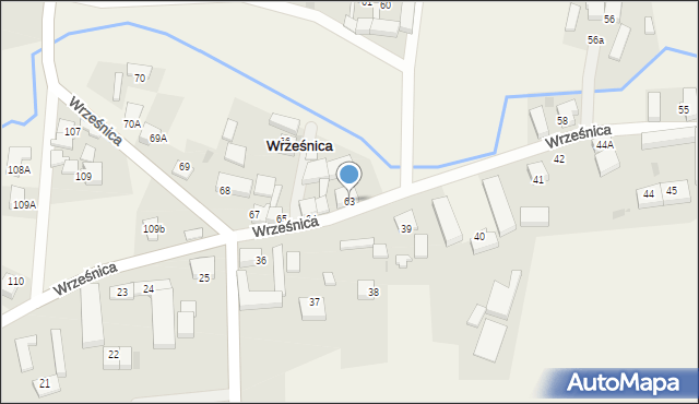 Wrześnica, Wrześnica, 63, mapa Wrześnica