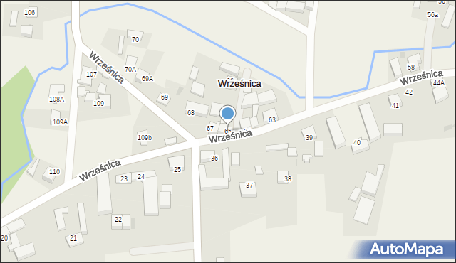 Wrześnica, Wrześnica, 65, mapa Wrześnica