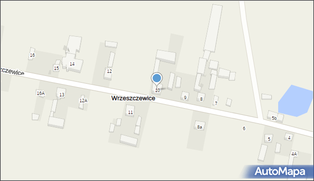 Wrzeszczewice, Wrzeszczewice, 10, mapa Wrzeszczewice