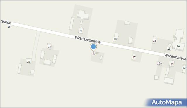 Wrzeszczewice, Wrzeszczewice, 19, mapa Wrzeszczewice