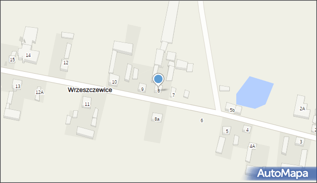 Wrzeszczewice, Wrzeszczewice, 8, mapa Wrzeszczewice