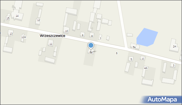 Wrzeszczewice, Wrzeszczewice, 8a, mapa Wrzeszczewice