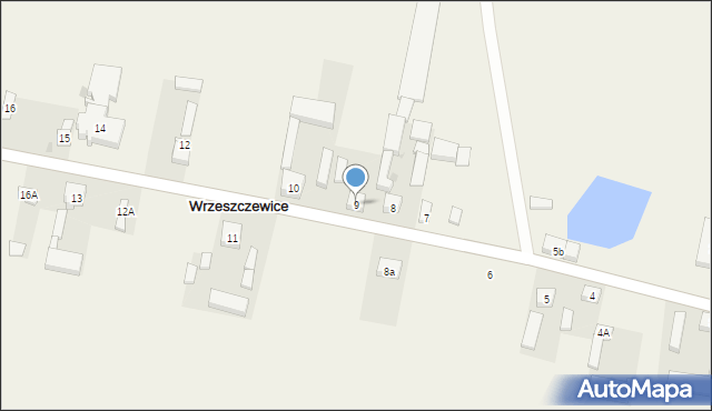 Wrzeszczewice, Wrzeszczewice, 9, mapa Wrzeszczewice