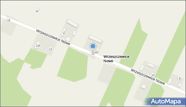 Wrzeszczewice Nowe, Wrzeszczewice Nowe, 11, mapa Wrzeszczewice Nowe