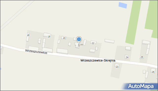 Wrzeszczewice-Skrejnia, Wrzeszczewice-Skrejnia, 21, mapa Wrzeszczewice-Skrejnia