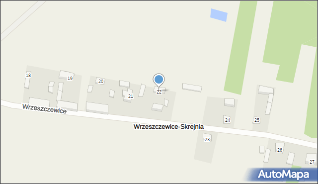 Wrzeszczewice-Skrejnia, Wrzeszczewice-Skrejnia, 22, mapa Wrzeszczewice-Skrejnia