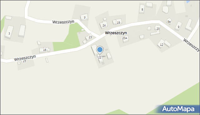 Wrzeszczyn, Wrzeszczyn, 11, mapa Wrzeszczyn