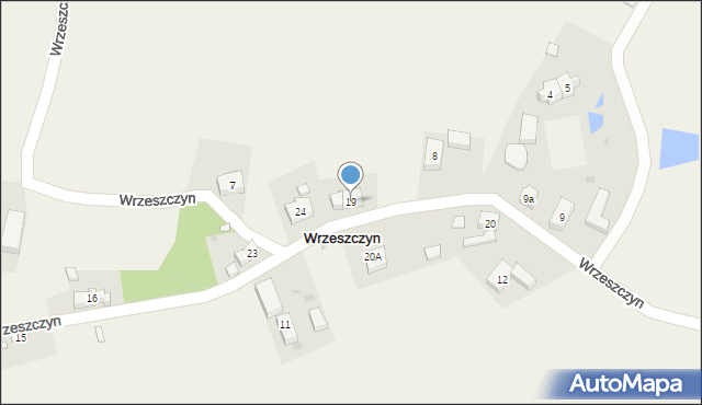 Wrzeszczyn, Wrzeszczyn, 19, mapa Wrzeszczyn