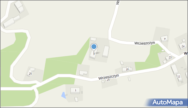 Wrzeszczyn, Wrzeszczyn, 3, mapa Wrzeszczyn