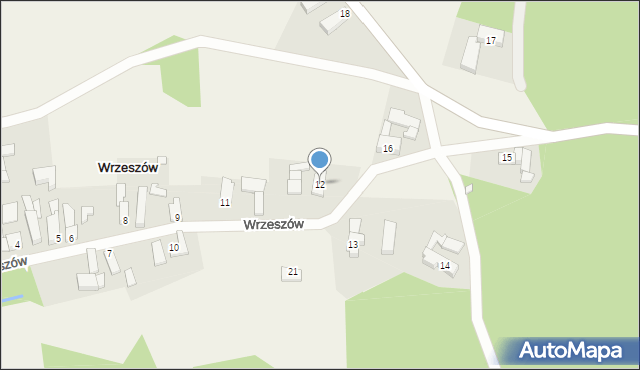 Wrzeszów, Wrzeszów, 12, mapa Wrzeszów