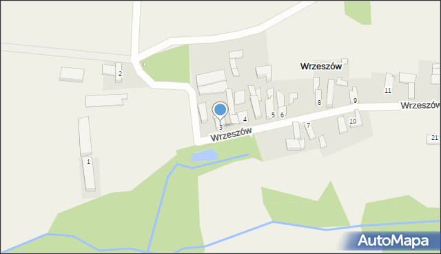 Wrzeszów, Wrzeszów, 3, mapa Wrzeszów