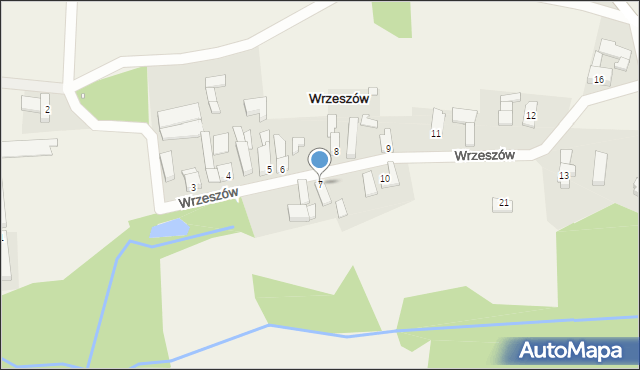 Wrzeszów, Wrzeszów, 7, mapa Wrzeszów