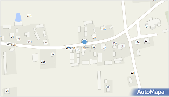 Wrzos, Wrzos, 20, mapa Wrzos