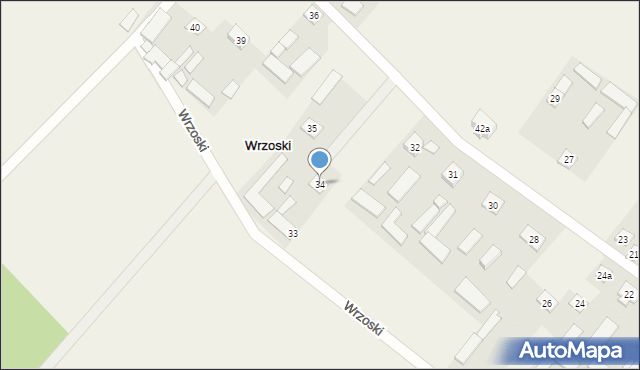 Wrzoski, Wrzoski, 34, mapa Wrzoski