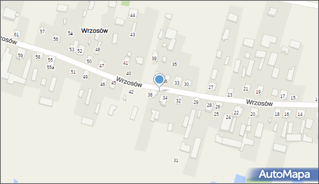 Wrzosów, Wrzosów, 35, mapa Wrzosów